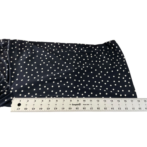 NWT London Times Women's 4 Navy White Polka Dot Jumpsuit Spaghetti Summer Party - Picture 8 of 15